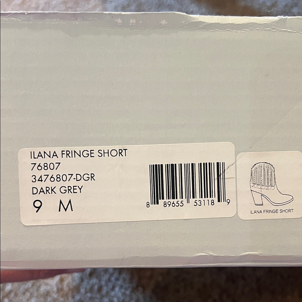 Frye Ilana Fringe Short Women's Ankle Booties in dark grey - Picture 2 of 5